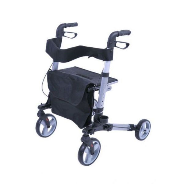 Rollator 4 Roues MOKA - Pliant, Léger, Assise en Toile, Porte Canne - O7421 - 1 Unité