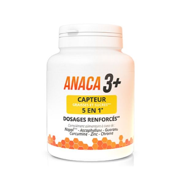 ANACA 3+ Capteur 5 en 1 Graisses et Sucres - Dosages Renforcés - Bte/120