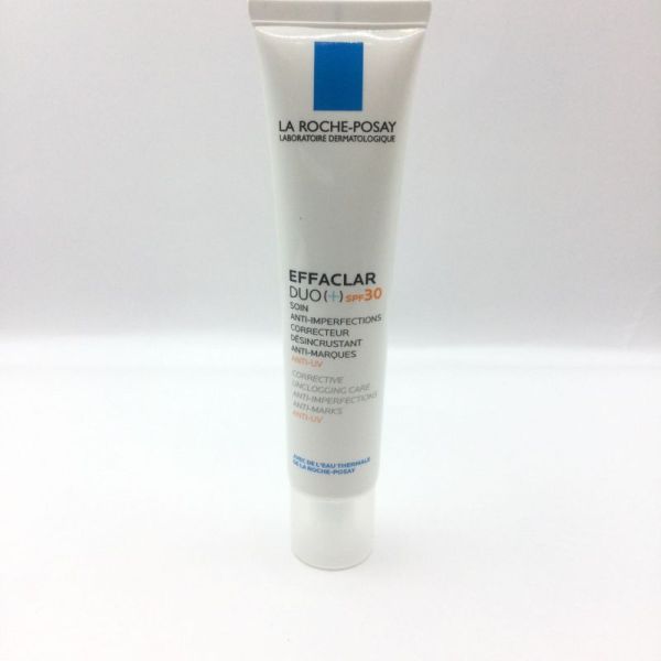 EFFACLAR Duo+ SPF30 40ml - Soin Anti Imperfections Désincrustant, Anti Marques, Anti UV