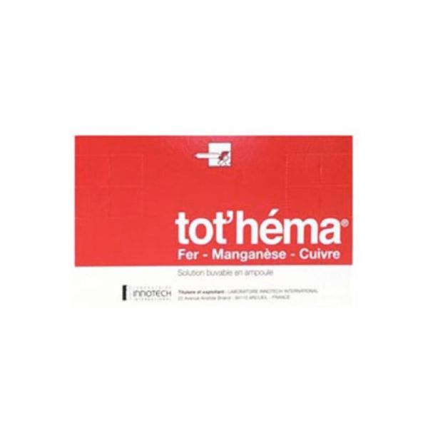 Tot'Hema Solution buvable, boîte 20 ampoules 10 ml