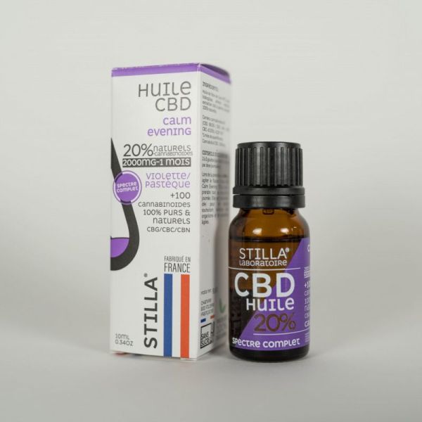 HUILE CBD Calm Evening Bio 20% 200mg Full Spectrum 10ml - Collection Saveurs MCT