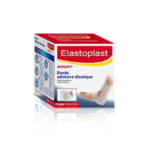 ELASTOPLAST SPORT Bande Adhésive Elastique 6 cm x 2.5 m - 1 Unité