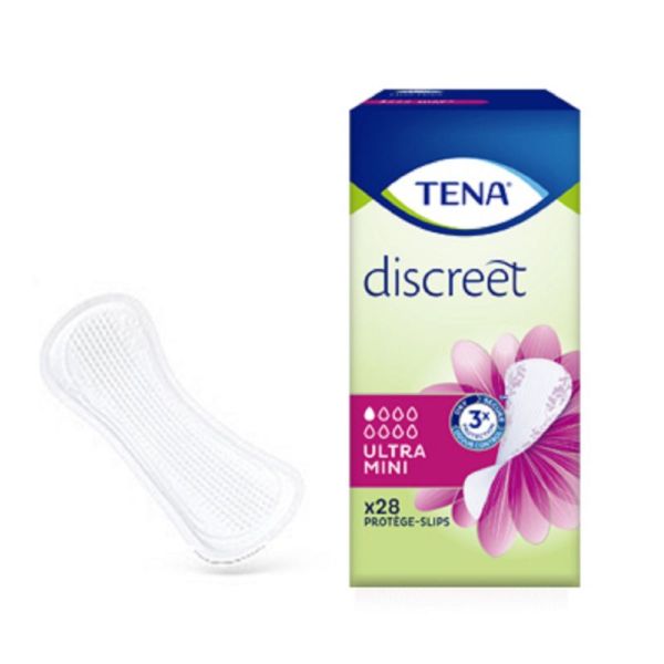 TENA DISCREET Ultra Mini Bte/28 - Serviette pour Incontinence Urinaire Légère