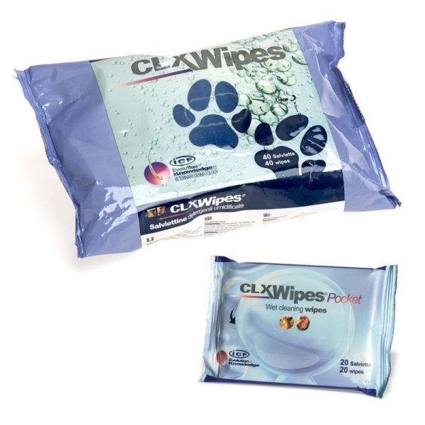 CLX POCKET 20 Lingettes 16 x 22cm - Hygiène Cutanée Chat, Chien