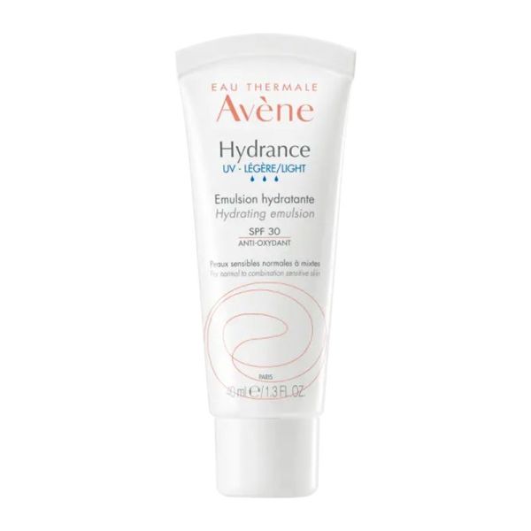 AVENE HYDRANCE UV Légère - Emulsion Hydratante SPF30 40ml - Peaux Sensibles Normales à Mixtes