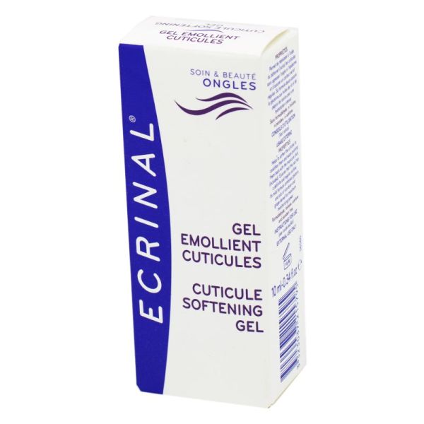 ECRINAL Gel Emollient Cuticule - Cuticules, Ongles Fragiles, Ongles Rongés - T/10ml - ASEPTA