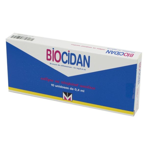 Biocidan 0,1 mg/0,4 ml, collyre en unidoses - Boite de 10