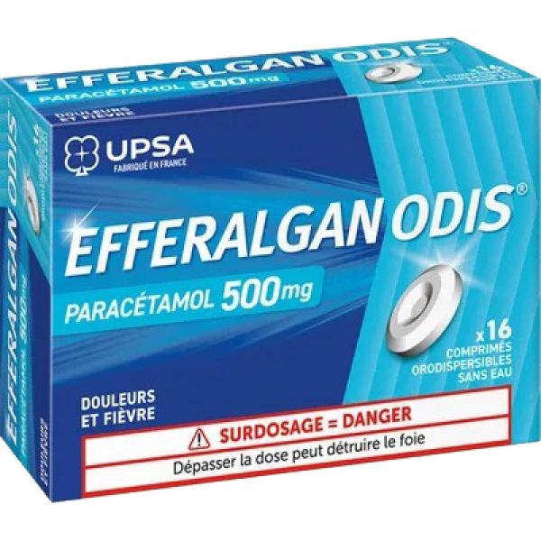 EfferalganODIS 500 mg, 16 comprimés orodispersibles