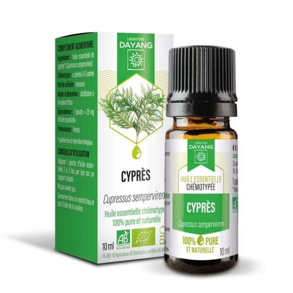 Huile essentielle biologique - Cyprès - 100% naturelle