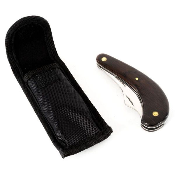 Couteau Fourchette Pliant 4 Dents avec Etui de Transport - O2361 - 1 Unité