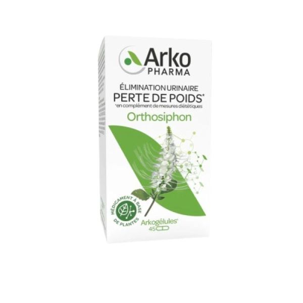 ARKOGELULES Orthosiphon 325mg de Feuilles Bte/45 Perte de Poids Elimination Urinaire