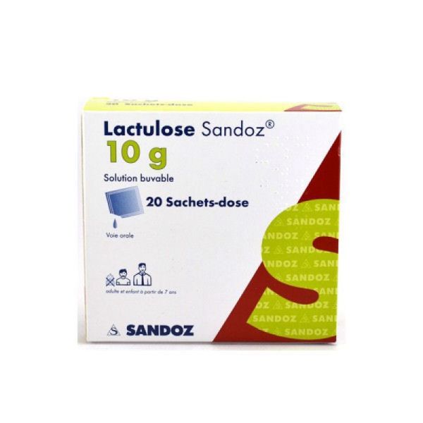 Lactulose Sandoz 10 g, solution buvable - 20 sachets 15 ml