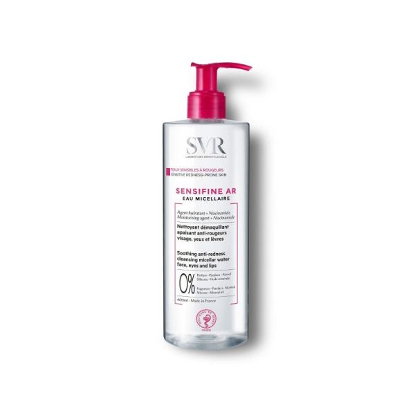 SVR SENSIFINE AR Eau Micellaire 400ml - Nettoyante, Démaquillante, Apaisante, Anti Rougeurs