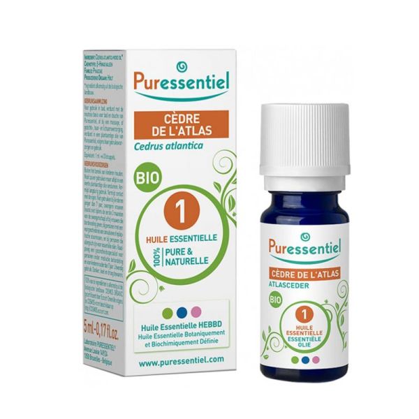 PURESSENTIEL BIO Cèdre de l' Atlas 5ml - Huile Essentielle Cedrus atlantica