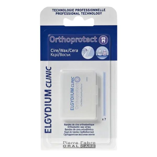 ELGYDIUM CLINIC Orthoprotect 7 Bandes de Cire Orthodontique - Protection contre les Blessures des Bagues Orthodontiques