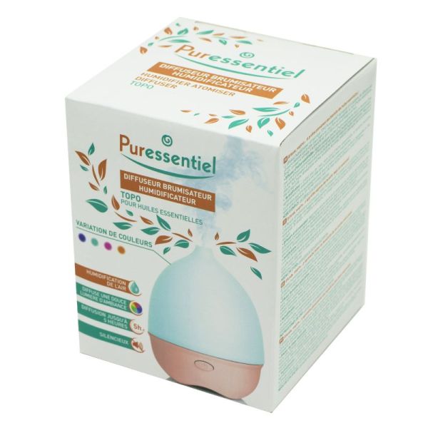 PURESSENTIEL DIFFUSEUR Diffuseur Brumisateur Humidificateur Ultrasonique TOPO - 1 Unité