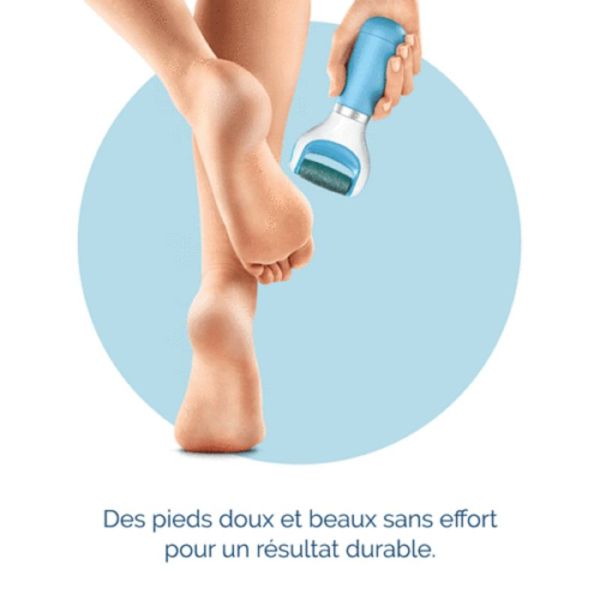 SCHOLL VELVET SMOOTH BLEU - Râpe électrique Express PEDI Anti Callosités - Bte/1