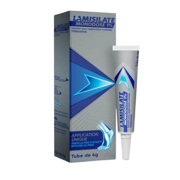 Lamisilate Monodose 1%, solution cutanée - Tube 4 g