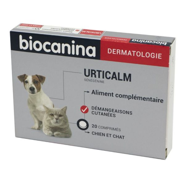 BIOCANINA DERMATOLOGIE URTICALM 20 Comprimés - Anti Inflammatoire Naturel Chiens et Chats