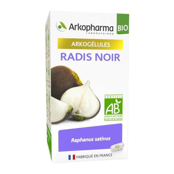 ARKOGELULES BIO Radis Noir - Bte/40 - Raphanus sativus - Digestion, Troubles Hépatiques, Foie