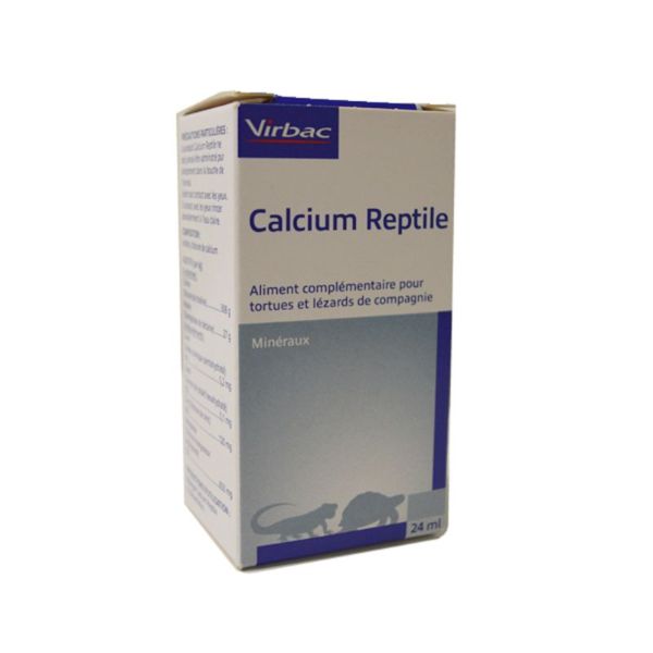 VIRBAC Calcium Reptile 24ml - Tortues, Lézards