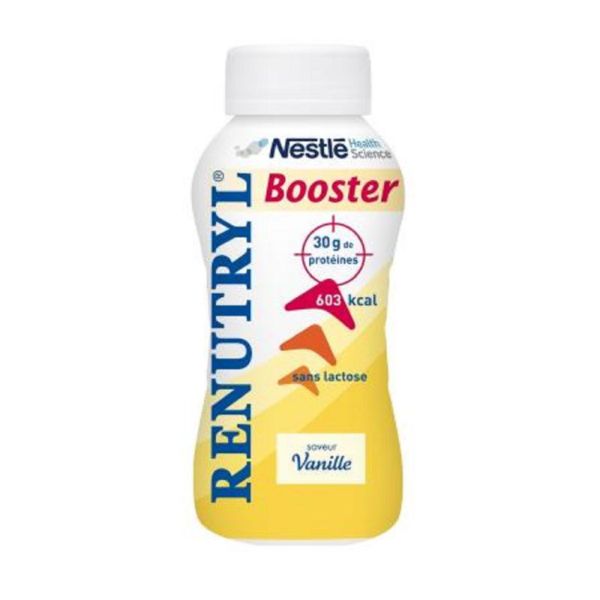 RENUTRYL BOOSTER Vanille - Complément Nutritionnel 600 Kcal - Lot de 4 - Bouteille/300ml x4 - NESTLE