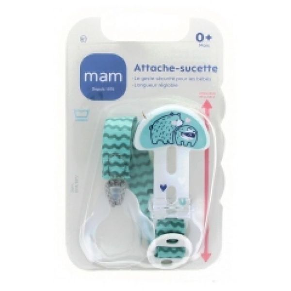 MAM Attache Sucette Décor pour Sucette avec ou sans Anneau  Tous Ages  Référence 61  Bte/1