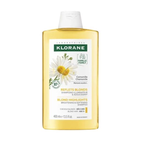 KLORANE Shampoing camomille blondissant et illuminateur 400ml - 3282770149289