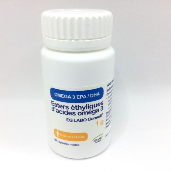 esters éthyliques d'acide omega 3 EG 1 g capsule molle