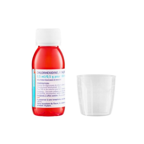 Chlorhexidine/chlorobutanol Biogaran® Solution pour bain de bouche - 90 ml