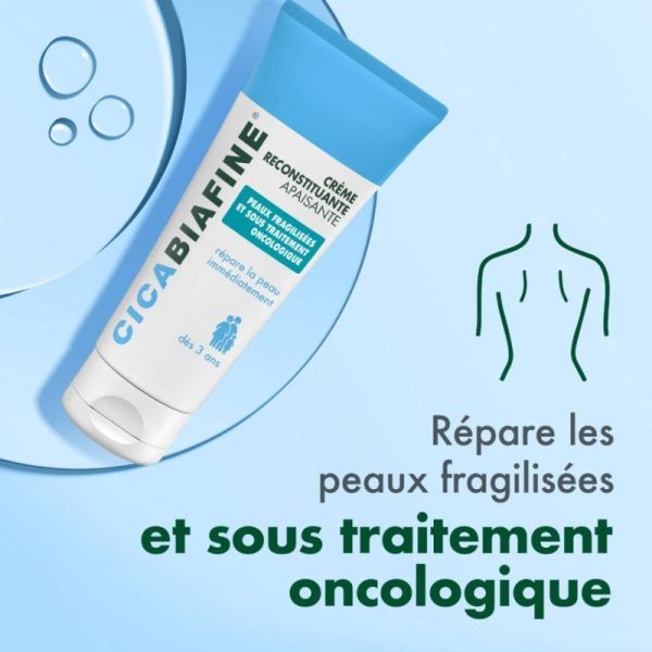 CICABIAFINE Crème Reconstituante Apaisante 200ml - Peaux Fragilisées  et Sous Traitement Oncologique