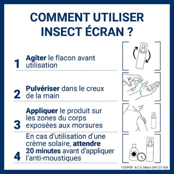 INSECT ECRAN Anti-Tiques 100ml - Répulsif Peau Dès 24 Mois -  Zones Tempérées