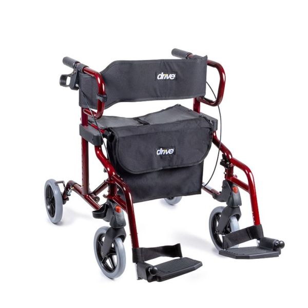 Rollator 4 Roues 2 en 1 DIAMOND DeLuxe : Rollator + Fauteuil de Transfert - O7424 - 1 Unité