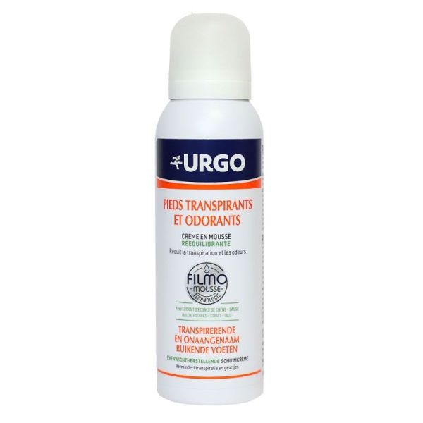 URGO Filmomousse Pieds transpirants et odorants crème mousse rééquilibrante 125ml