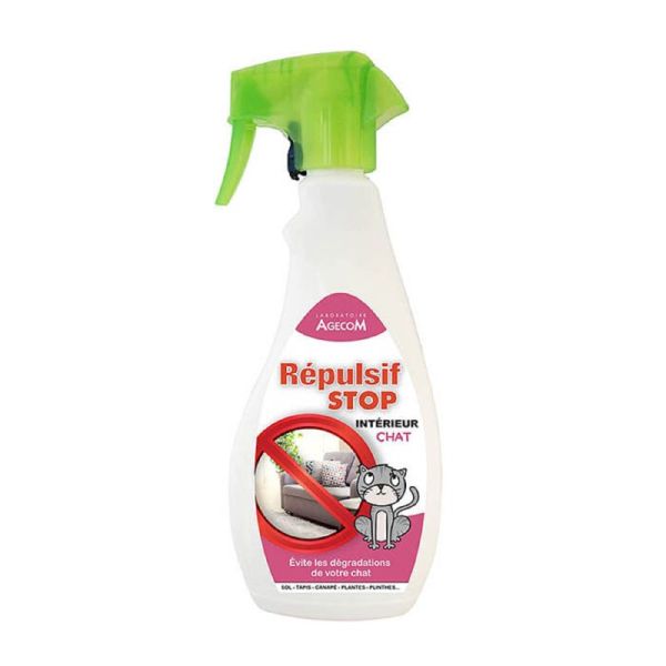 REPULSIF STOP INTERIEUR Chat Spray 500ml - Evite les Dégradations de votre Chat