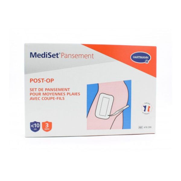 MEDISET Moyennes Plaies - Set de Pansements Post Op pour Moyennes Plaies Suturées, non Infectées &gt