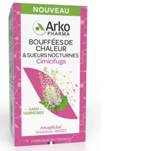 ARKOPHARMA Bouffées de Chaleur & Sueurs Nocturnes "Cimicifuga" 60 gélules