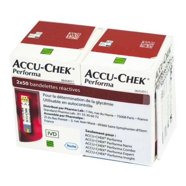 ACCU CHECK PERFORMA Bandelettes - Bte/100 - ROCHE DIAGNOSTICS