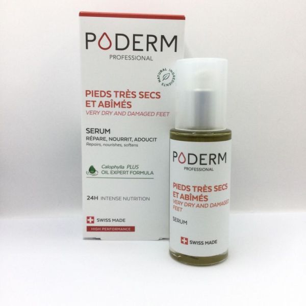 PODERM PROFESSIONNAL , Pied Très Sec et Abîmés, Serum Répare, Nourrit, Addoucit , Fl/75 m , 7640178212312