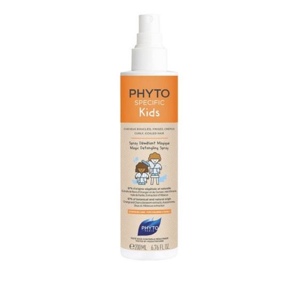 PHYTOSPECIFIC KIDS Spray Démêlant Magique 200ml - Cheveux Bouclés, Frisés, Crépus