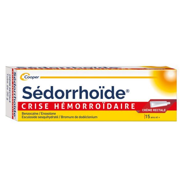 Sédorrhoïde Crise Hémmoroïdaire, crème rectale - Tube 30 g