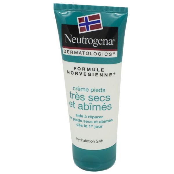 NEUTROGENA Crème Pieds Très Secs et Abîmés 100ml - Hydratation 24 Heures