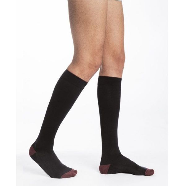 SIGVARIS STYLES COLORS Chaussettes NOIR / AUBERGINE - Contention Homme Classe 2