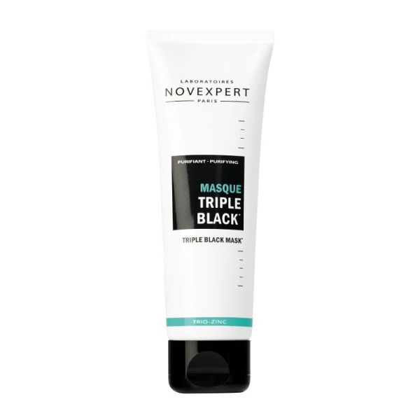 NOVEXPERT TRIO ZINC Masque Triple Black Bio 70g - Peaux à Imperfections Mixtes à Grasses