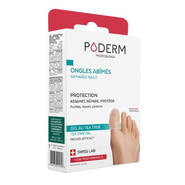 PODERM PROFESSIONAL 2 Protections en Gel de Tea Tree - Ongles Abîmés