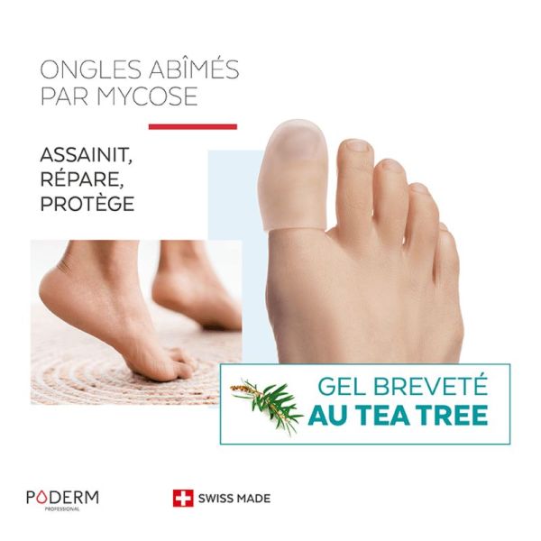 PODERM PROFESSIONAL 2 Protections en Gel de Tea Tree - Ongles Abîmés