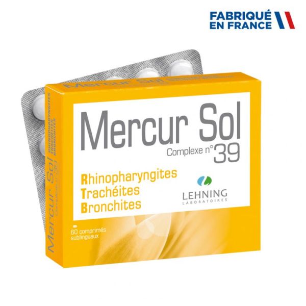 Lehning Mercur Sol Complexe N°39 Rhinopharyngites- 60 comprimés