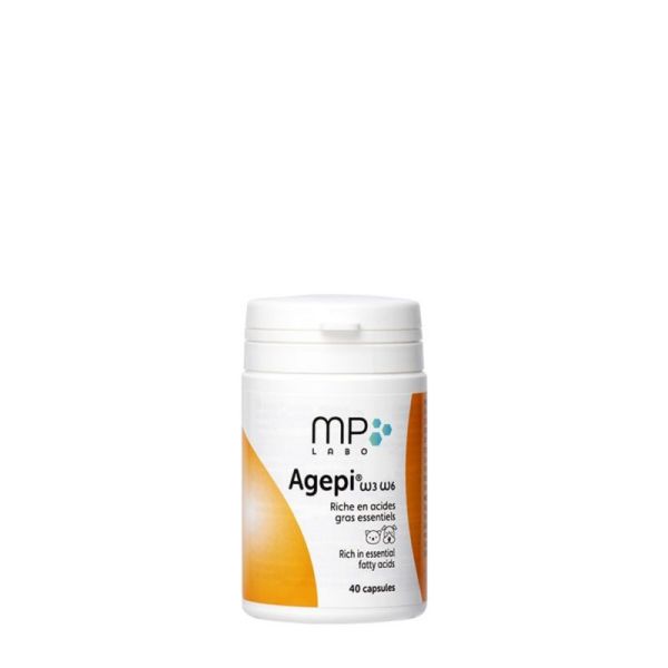 AGEPI OMEGA 3 et 6 40 Capsules - Beauté du Pelage et du Poil