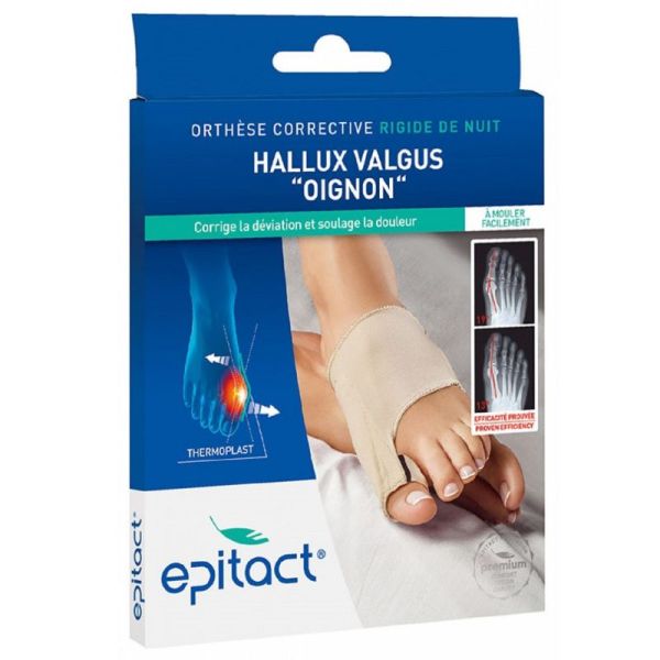 EPITACT Orthèse de Nuit Taille M (Médium) Hallux Valgus Thermoformable, Corrective, Unilatérale