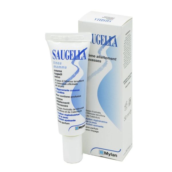 SAUGELLA Crème Allaitement Crevasses 30ml - Minosa Tenuiflora, Calendula